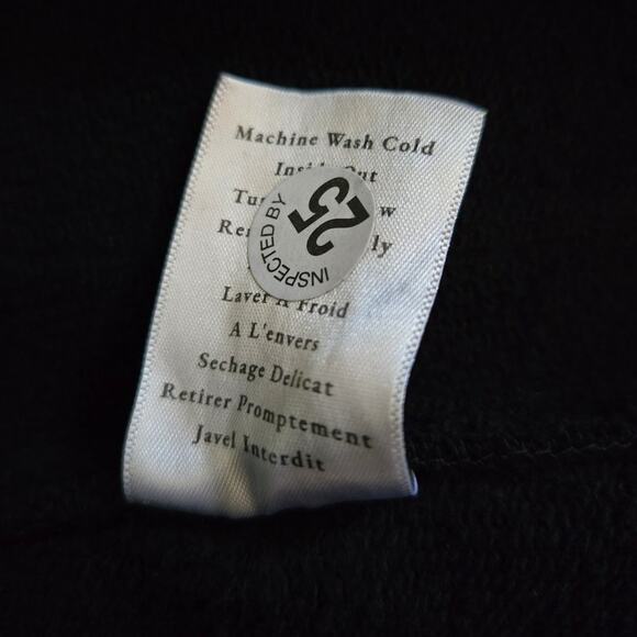 Frank & Eileen Mini Belfast Cropped Sweatshirt Triple Fleece Jacket Black Size M - Picture 8 of 8